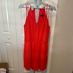 Red Sleeveless Dress Banana Republic